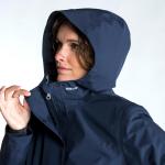 Куртка-дождевик восковая куртка парусная женская непромокаемая 300 темно-синяя TRIBORD, черный синий - фото 7