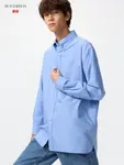 Рубашка Uniqlo Oxford Oversize, голубой - фото 2