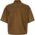 Рубашка с логотипом на планке PRADA, коричневый - фото 3