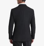 Двубортный пиджак Poker из эластичной шерстяной смеси Reiss, черный - фото 4