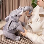 Игрушка слон плюш, высота 33 см/43 см Tak Bebe, серый - фото 9