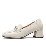 YEARCON Лоферы женские белые - фото