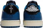 Кроссовки Fragment Design x Travis Scott x Air Jordan 1 Retro Low, синий - фото 6