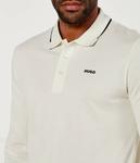 Поло мужское Hugo с длинными рукавами, бежевый - фото 4