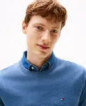 Мужской базовый свитер с круглым вырезом Tommy Hilfiger, синий - фото 3