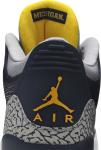 Кроссовки Air Jordan 3 Retro Michigan Wolverines PE, синий - фото 7