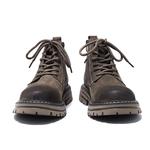 Мужские ботинки Martin серые, желтые GZZ, желтые туфли без подкладки - фото 10