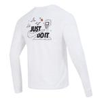 Футболка Nike Just Do It Long Sleeve T-Shirt 'White', белый - фото