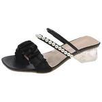 TAFN Скользящие сандалии для женщин Black/Beige - фото 3