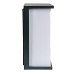 [T] Настенный светильник Grafner из алюминия, антрацит, IP44, 2 цоколя E27, идеально подходит для интеллектуальных светодиодных ламп, с порошковым покрытием, квадратный настенный светильник, настенный светильник для наружного освещения, 2 лампы, брызгоза - фото 5