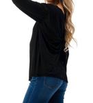 Эви топ с кружевом сзади и узлом черного цвета VaVa - фото 3