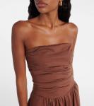 Хлопковое мини-платье Vera Faithfull, Chestnut Brown - фото 4