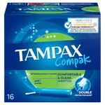 Супергигиеничные тампоны, 16 шт./1 упаковка. Tampax Compak - фото