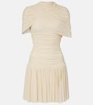 Мини-платье со сборками Magda Butrym, бежевый - фото