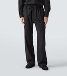 Широкие брюки из шерсти Saman Amel, черный - фото 3