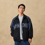 LiNing Пальто-тренч с листьями лотоса Мужское Черный/Темный синий морской, Черный/Темный синий корабельный - фото 7