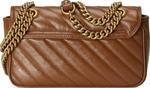 Сумка Gucci GG Marmont Mini Matelassé Shoulder Bag Brown, коричневый - фото 3