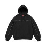 Толстовка Supreme Piping Zip Up Hooded Sweatshirt, Black - фото