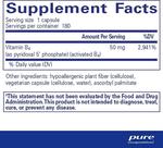 Витамин B6 Pure Encapsulations P5P 50, 180 капсул - фото 2