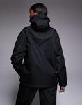 Лыжная куртка Threadbare с капюшоном, черная - фото 4