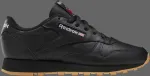 Кроссовки wmns classic leather 'black pure grey gum' Reebok, черный - фото