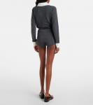 Вязаные шорты Self-Portrait, серый - фото 3