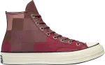 Кроссовки Converse Chuck 70 High Plant Color Patchwork - Rose Taupe, красный - фото