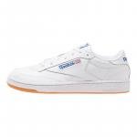 Кеды Reebok Classic Club C 85 Unisex, белый/синий/бежевый - фото