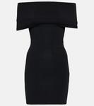 Мини-платье с открытыми плечами Wardrobe.Nyc, черный - фото