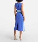 Коктейльное платье из крепа Carolina Herrera, Delphinium Multi - фото 3