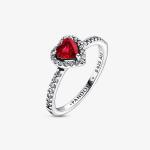 Кольцо Pandora Timeless Elevated Red Heart, серебро/красный - фото 2