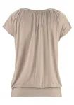 V ausschnitt basic tshirt Lascana, Taupe - фото 2