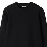 Хлопковый свитшот с нашивкой Burberry, черный - фото 8