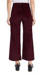 Укороченные бархатные брюки-клеш цвета бордо FRAME - фото 3