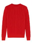 Свитер вязаный косами Jacob Cohen, красный - фото