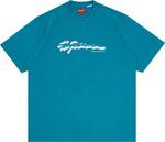 Футболка Supreme Shadow Script Short-Sleeve Top 'Teal', бирюзовый - фото 2