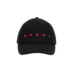 Бейсболка Marni Logo Baseball Hat, черный - фото