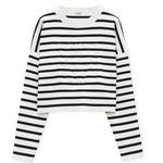 Свитшот с анаграммой Off White/Темно-синий LOEWE, Экрю - фото 2