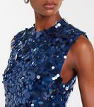 Платье с пайетками Carolina Herrera, Dark Navy - фото 4