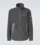 Флисовый свитер на молнии Moncler, Iron Gray Melange - фото