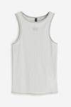 Топ H&M Ribbed Tank, светло-серый - фото
