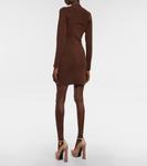 Мини-платье из ребристой вязки Tom Ford, Pecan - фото 3