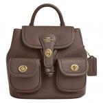 COACH Рюкзак Hadley Smooth Leather Backpack Medium женский цвет Dark Stone - фото 2