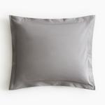 Хлопковая наволочка H&M, Темно-серый - фото