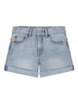 Детские джинсовые шорты с вышивкой Levi's Levi's Kids, синий - фото