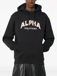 Толстовка с логотипом аркой Alpha Industries, черный - фото