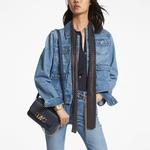 Короткое пальто женское джинсовое синее MICHAEL KORS - фото 3