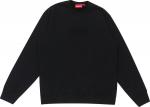 Толстовка Supreme Cutout Logo Crewneck 'Black', черный - фото