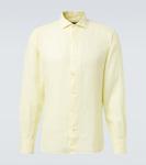 Льняная рубашка Thom Sweeney, Light Yellow - фото