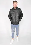 Кожаная куртка JCC "3102166", черный - фото